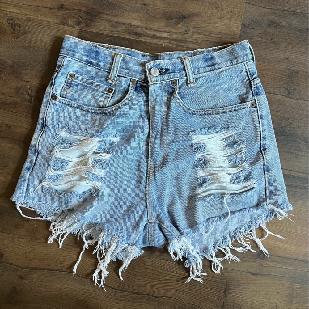 Vintage Levi’s Custom Distressed Denim Shorts